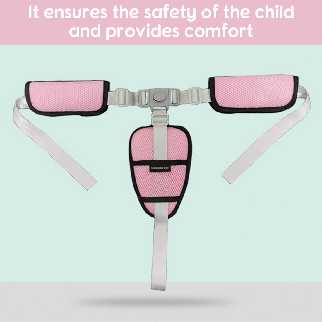 Cinture Passeggino Universali, Cintura di Sicurezza per Bambini Imbracatura per Seggiolone a 3 Punti Regolabile Seggiolino Cinghie Passeggini Anticaduta Adatta per Seggioloni Auto Carrozzine