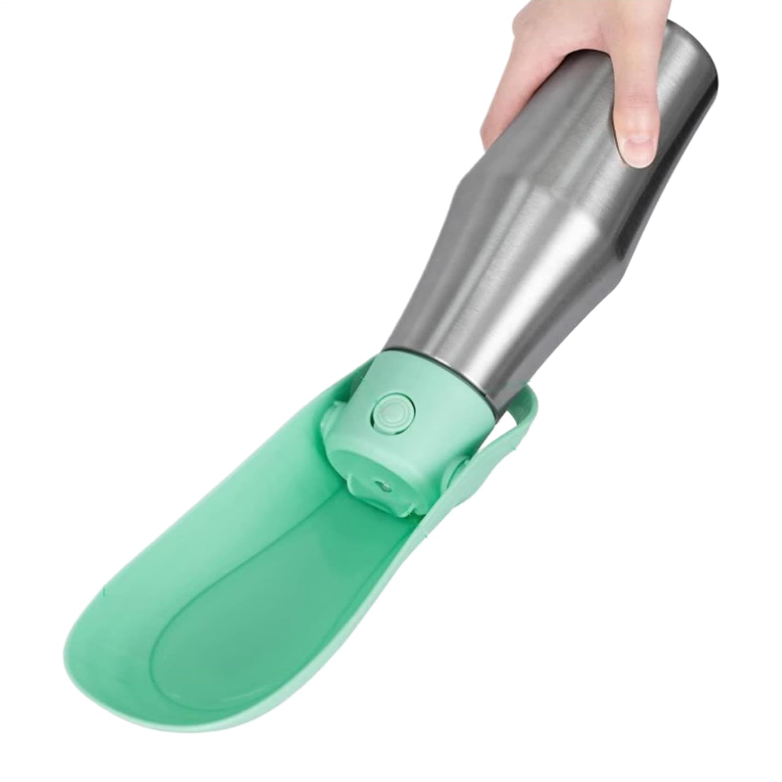 Gourde pour chien en acier inoxydable 750 ml avec gamelle intégrée pour rando