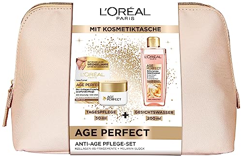 L'Oréal Paris Age Perfect Anti-Age Pflege-Set, bestehend aus der Pro-Kollagen Tagespflege & dem erfrischenden Gesichtswasser, 2-tlg.