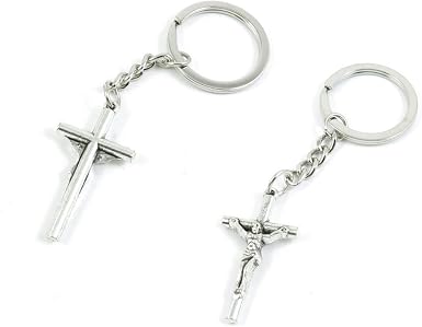 1 PCS INRI Jesus Cross Keychain Keyring 