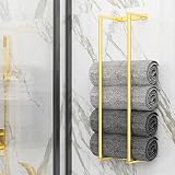 Birosnsy Towel Racks for Bathroom Wall Mounted Rolled Towel Holders Towel Storage Organizer for Smal