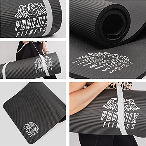 Phoenix Fitness Oefening NBR Fitness Yoga Mat - 12mm Extra Dikke Antislip Hoge Dichtheid Fitness Mat - Dubbelzijdige… - Image 8