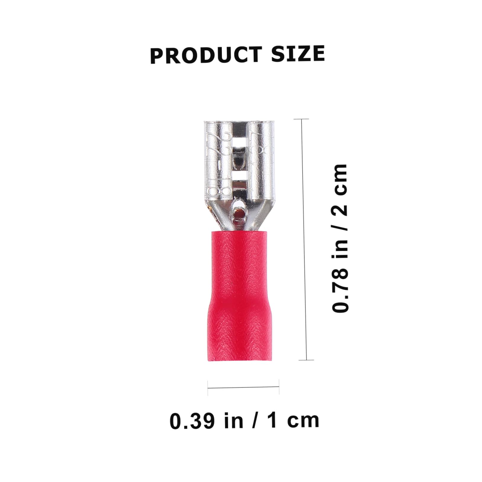 FUNOMOCYA 200pcs Insulation Spring Female Quick Slides Spade Wire Connector Cold Pressed Connector High Temperature Female Disconnect Cold Pressed Terminal Female Quick Disconne Brass Red