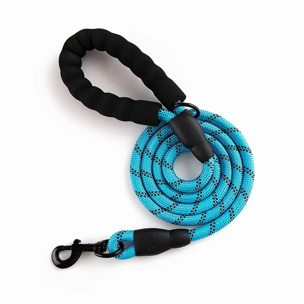 Laisse de chien forte haute résistance pour grande taille en nylon bleu