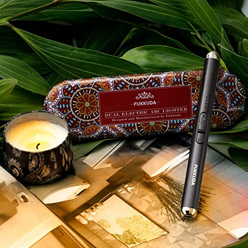 Dual Arc Electric Candle Lighter Gift Box Rechargeable Usb Lighter Gifts For Women Men Plasma Arc Lighters For Candle Gift Choice (Obsidian Black) #TOP1