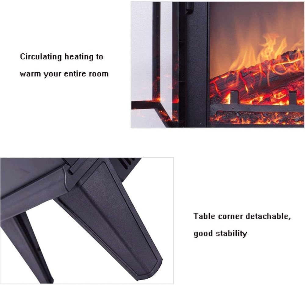 Electric Fireplace, 1400W Electric Fireplace,Fireplace Stove Heater,Electric Stove Fireplaces,Electric Fireplace Heater,Log Burner Flame Effect Electric Fireplace Stove Heater510x280x585mm Electric fi