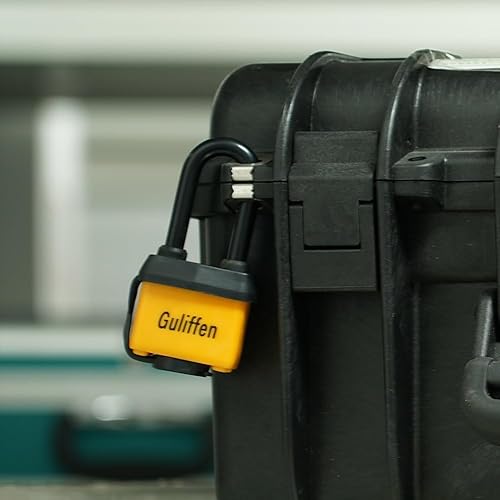 Miniatura 5 de Candado laminado resistente a la intemperie con llave, paquete de 4 cerraduras para exteriores con la misma llave para puerta, cobertizo, remolque,