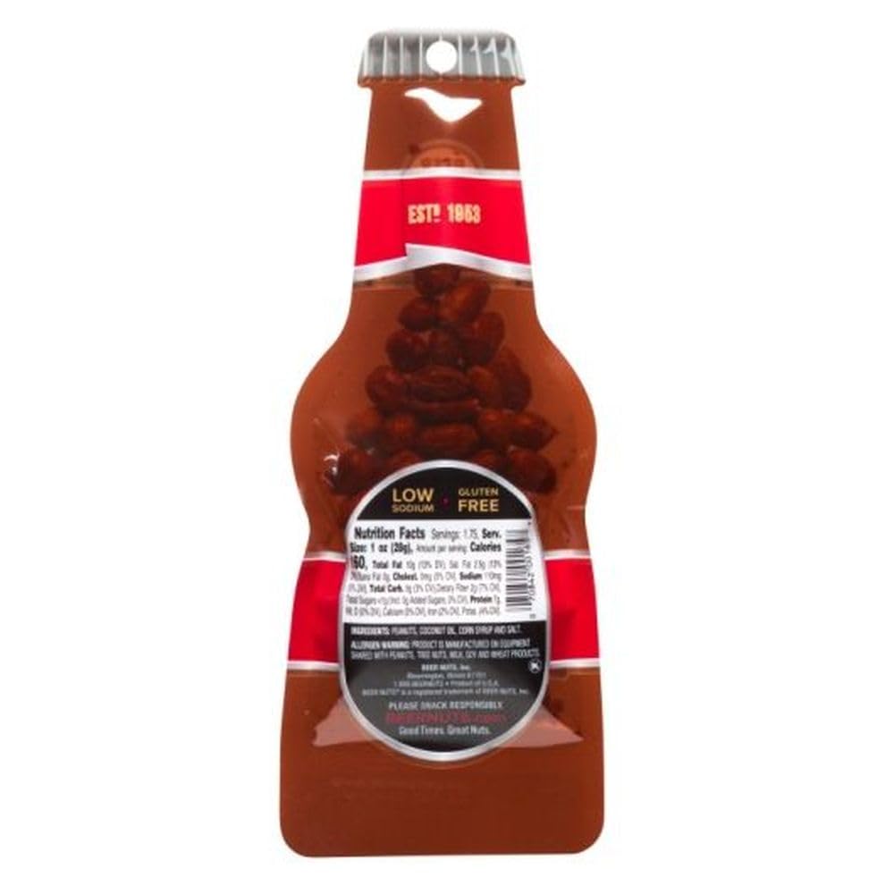 Beer Nuts Original Peanut Beer Bottle Bag, 1.75 Ounce -- 48 per case.
