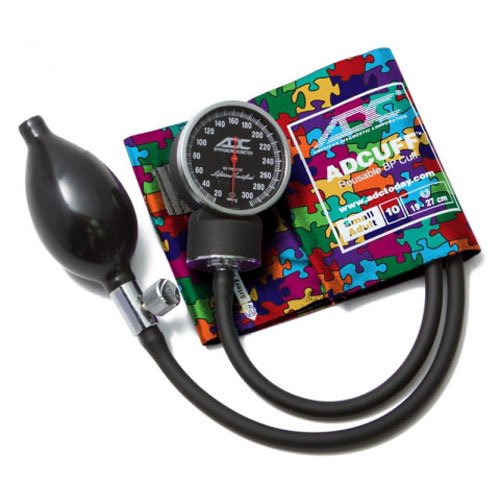 ADC 720-10SAPP Aneroid Sphygmomanometer, Prints, Puzzle Pieces, Small Adult
