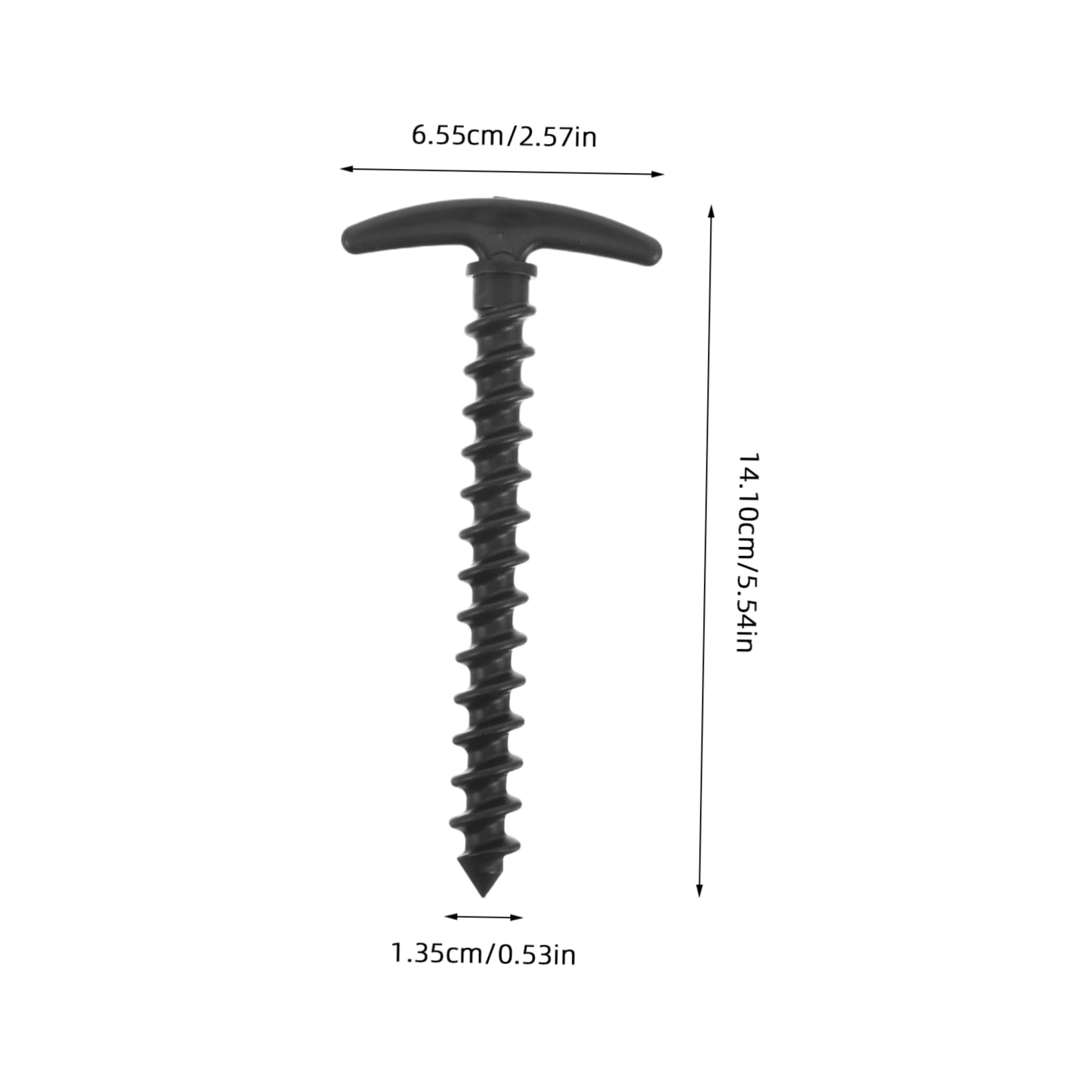 GANAZONO 10pcs Lightweight Plastic Tent Pegs High Strength Ground Stakes for Rv Awnings Camping Secure Fixation Hard Soft Surfaces for