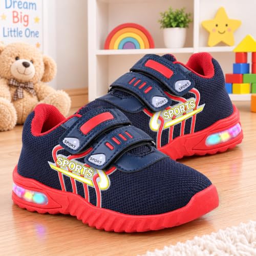 Image of Hunter-4 Multicolor LED Light Slipon Casual,Walking & Running Unisex Shoes for Boys & Girls Suitable on Every Outfit (2 Years-5 Years)(Pack of 1 Pair)