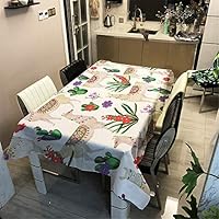 Mateju Mantel Antimanchas Rectangular, Impermeable Tela De Poliéster Decoración Resistente Al Desgaste Lavable Apto, Distintos Diseños Y Tamaños A Elegir, Impresión Del Mundo Animal 3D (140 * 180cm,E