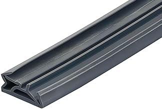 Gedotec Entry Door Seal for Wooden Door Frame Zinc Grey | 6 m Silicone Door Seal DS 155a | Door Seal Strip with Groove Width 4-5 mm - Width 15 mm