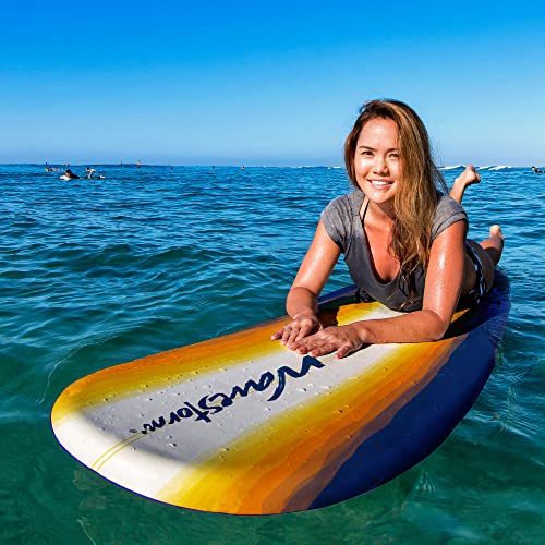 Wavestorm 8' Surfboard, Sunburst Graphic,Orange White,Ws18-Srf001-Sun #TOP7
