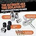 Grit Performance Tire Pressure Gauge (0-60 PSI) Heavy Duty, with Custom Foam Case, Chrome Caps & Valve Core Repair Tool, Rapid Air Pressure Gauge, Tire Deflators Offroad Accessories, 4x4 Tires