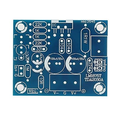 Amplifier Board DIY Kit, LM1875T 20W Mono HiFi Audio Amplifier Board, 25V Power Amp Module, for Home Theater Speaker DIY, Require Assembly