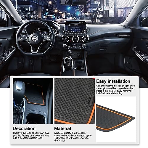 Portavasos para Nissan Sentra 2020-2025 Insertos de goma miniatura 3