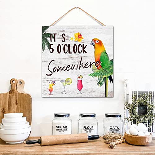 Panneau de motivation en bois à suspendre décoration murale cuisine 30 cm