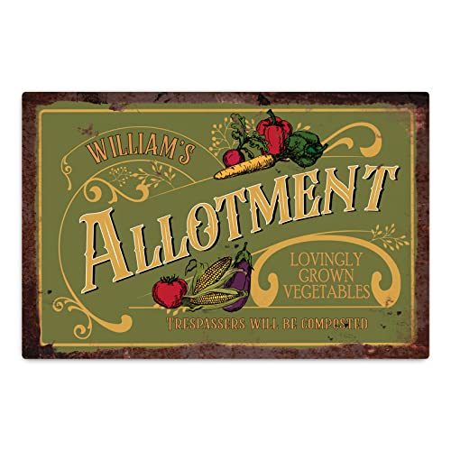 Make It Love It Sell It Personalised Allotment Metal Sign - Gardener Gift, 305 mm x 200mm