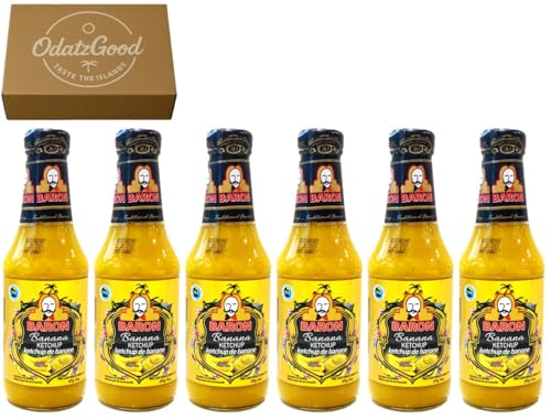 Baron Banana Ketchup 14oz (397g) 6-Pack – Product of St. Lucia – Curated & Packaged by ODatzGood