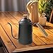 IEUDNS Long Spout Coffee Kettle Stainless Steel Pour Over Drip Pot Lightweight Practical Tea Pot Gooseneck for Camping Kitchen Cafe, Black