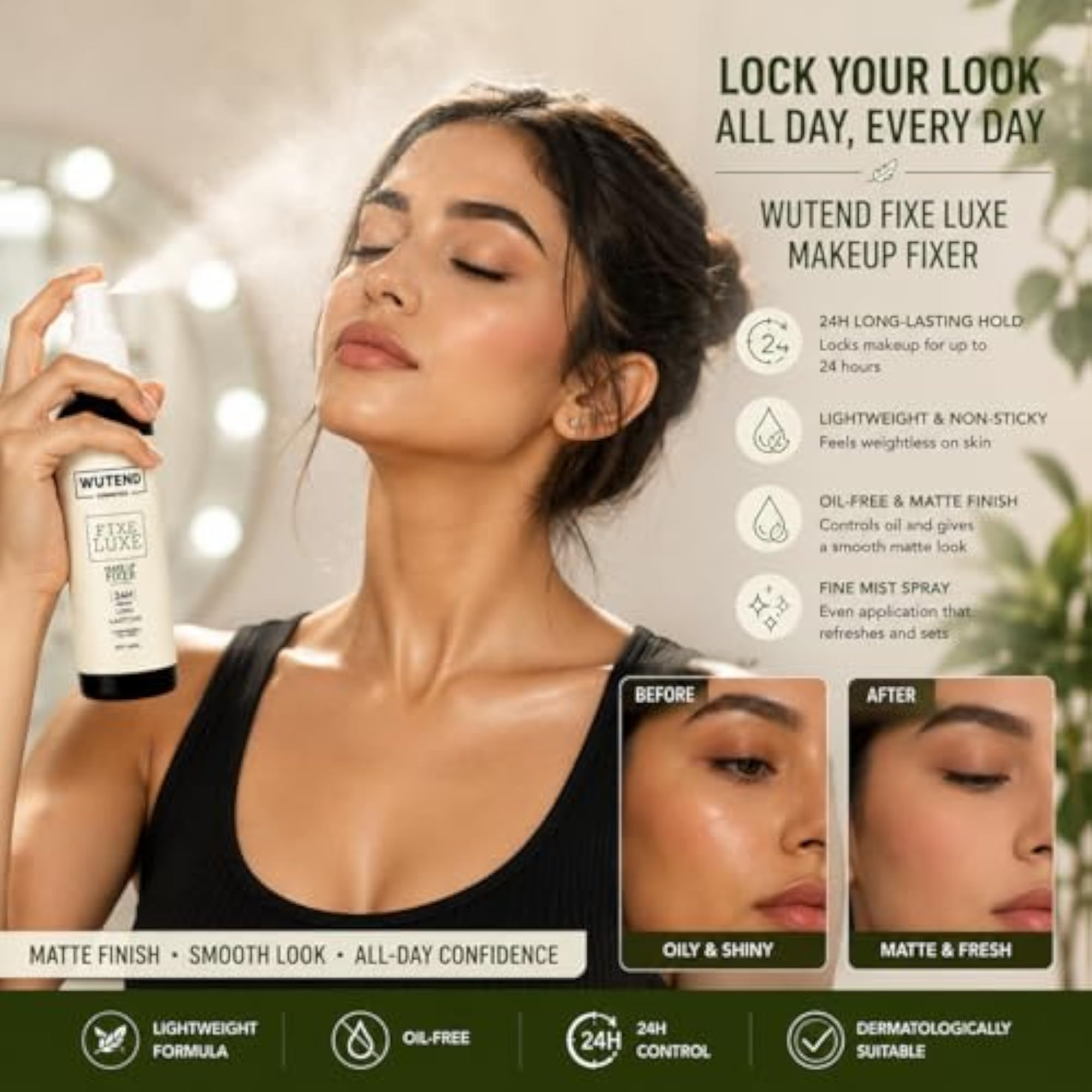 Cosmetics Fixe Luxe Natural Makeup Fixer Spray, Pack of 2