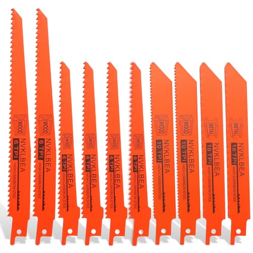 10-Piece Reciprocating Saw Blades Set