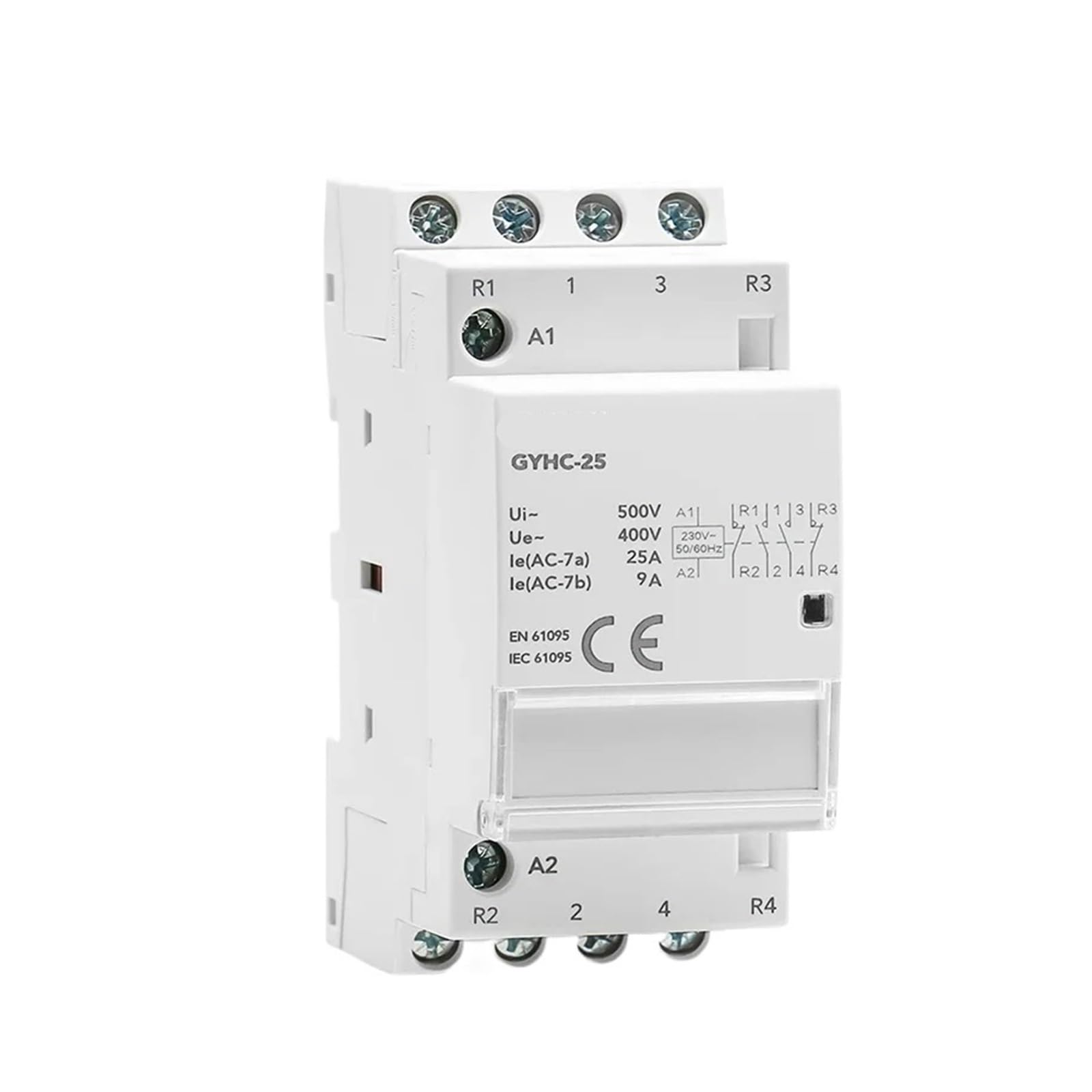 PVTLCYBI Contactor AC230V 4P 25A 4NO 2NO2NC 3NO1NC 50/60Hz(4P 25A 3NO1NC)