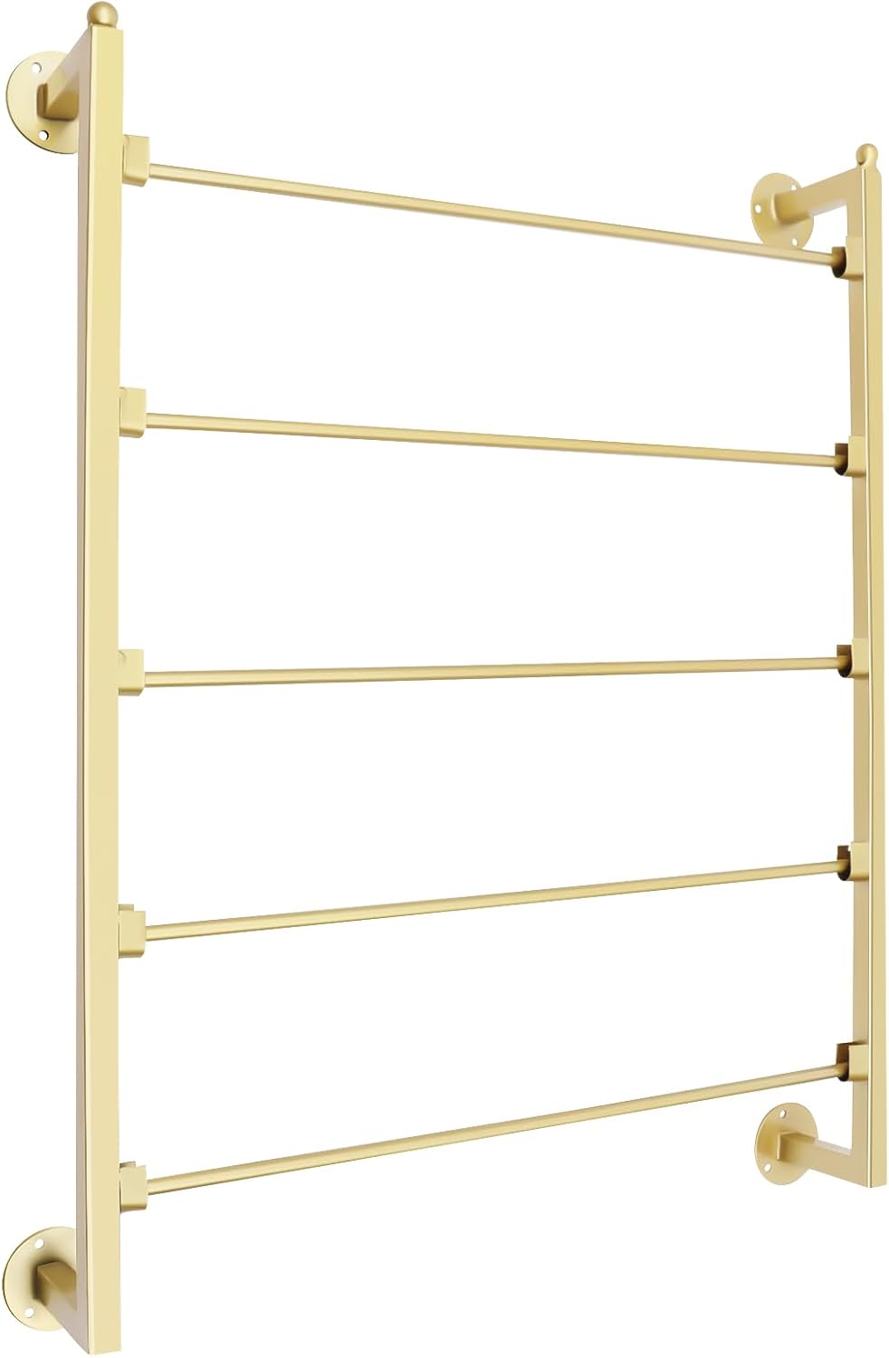 5-Layer Scarf Display Rack, Wall Mounted Scarf Rack, Multifunctional Display Organizer, Scarf Metal Shelving for Towel Retail Store Home Storage Office Display (Black)