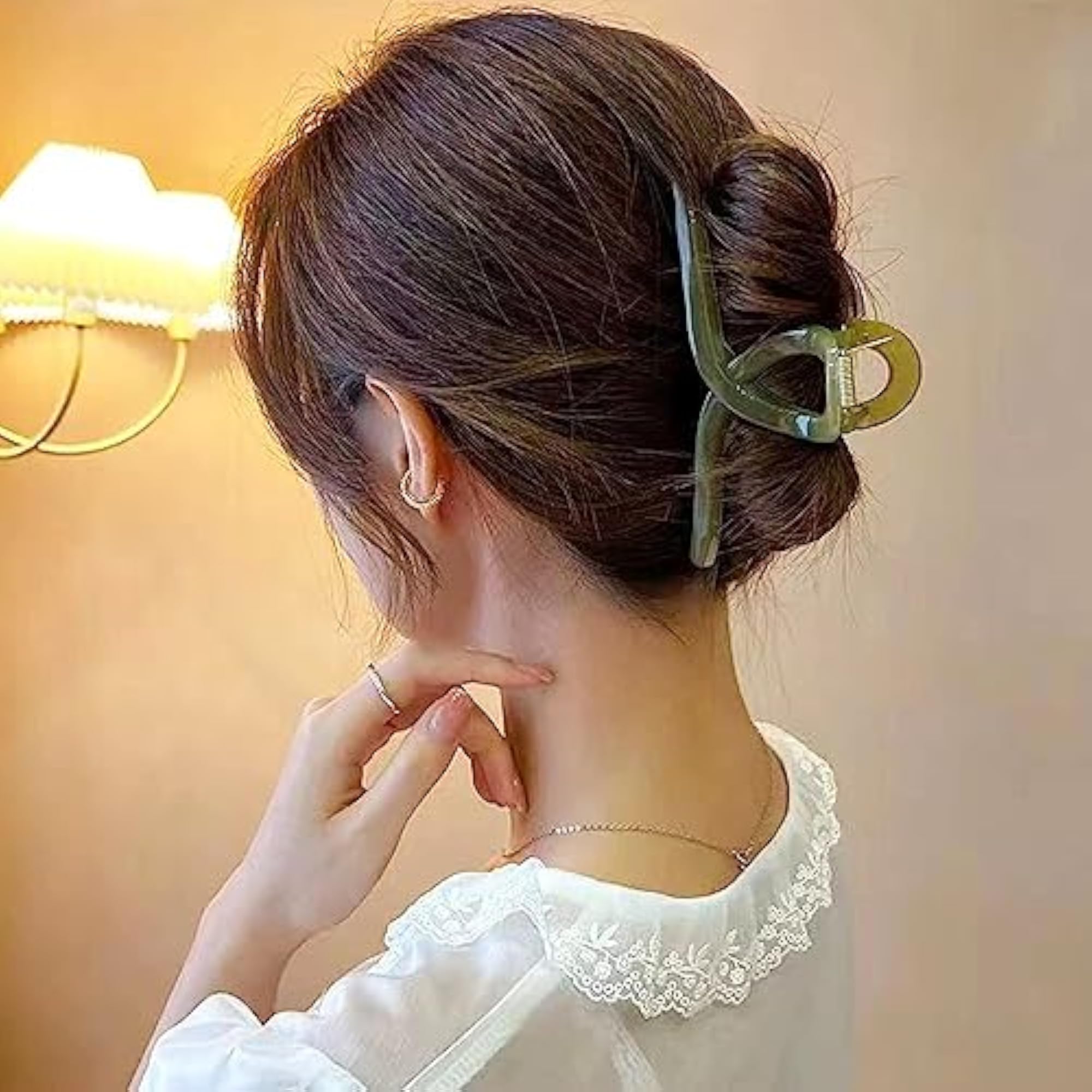 2+2 Big Hair Claw Clips, Large Jelly Clips for Women