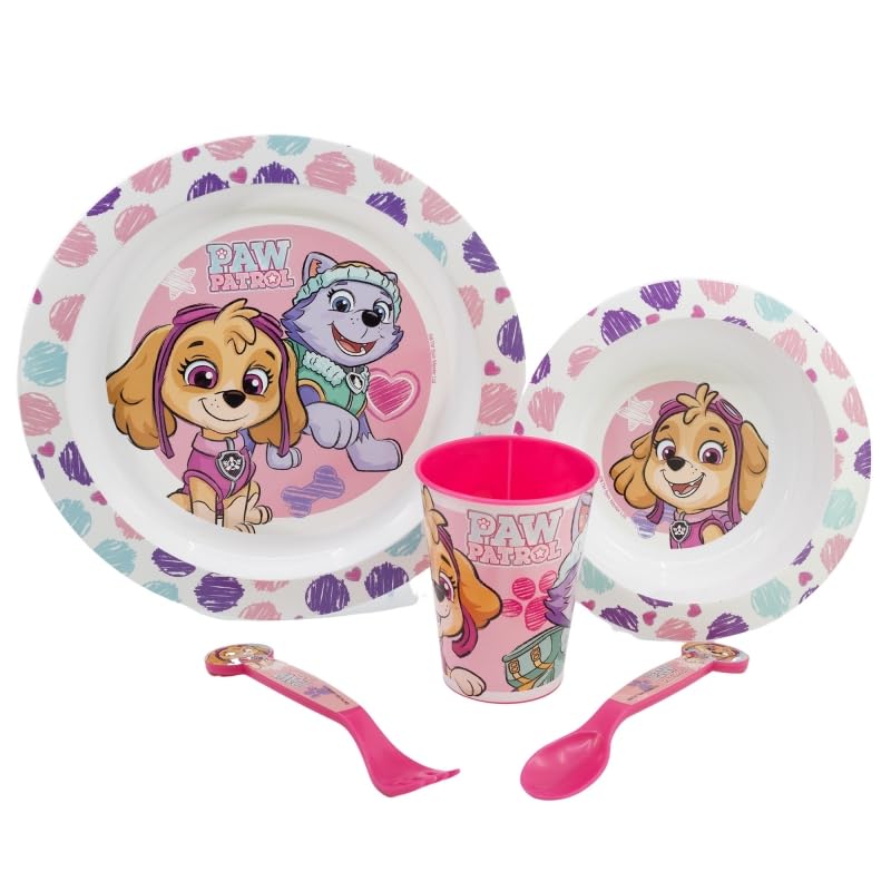 Microwave Safe 5pcs Character Animation 2023 Cartoon Dinner Tableware Set Plate, Bowl, Cup, Fork - Image 2