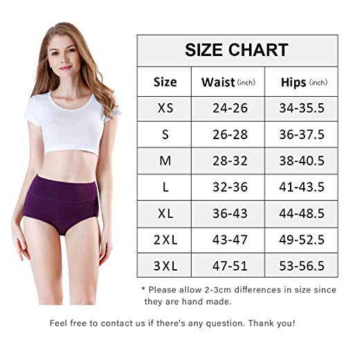 Image of wirarpa Women's Modal Underwear Soft High Waist Briefs Ladies Panties 4 Pack (Regular & Plus Size)