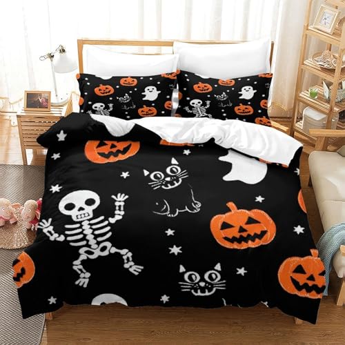 Housse de couette Halloween 140x200 microfibre hypoallergique douce - 3