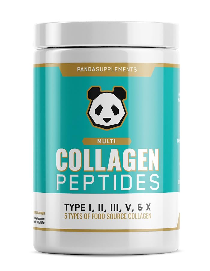 Underground Bio Labs: Panda Supps Hydrolyzed, Grass-Fed, Multi Collagen Peptides (Types I, II, III, V, and X) (30 Servings, Unflavored)