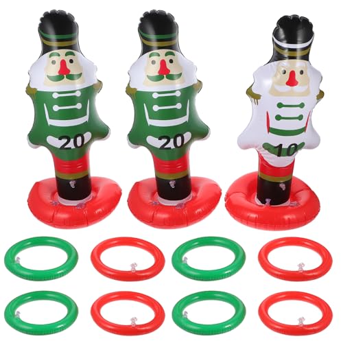 Jeu de lancer d'anneaux gonflable Noël pour amuser les enfants au jardin pendant le réveillon