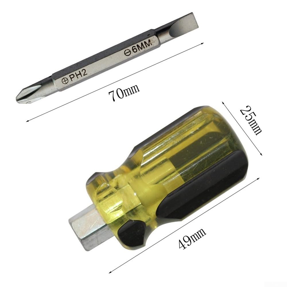 Tournevis ergonomique antidérapant avec double tête, PH2 et SL6 pour des tâches d'entretien et de réparation efficaces à la maison