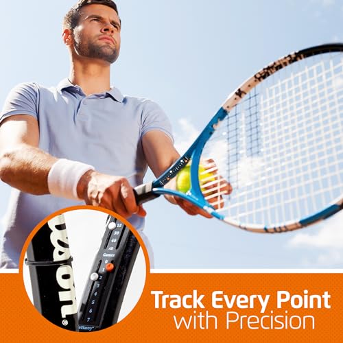 Tennis Score Keeper for Racket and Paddle, Tennis Score Counter, Easy-to-Mount Point Tracker for Recording Points, Games, and Sets, Featherweight Score Keeping Device, 2g (Black Two Pack) by SetSavvy - Image 6