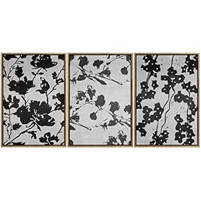 SIGNWIN Framed Canvas Wall Art Flowers on Branch...