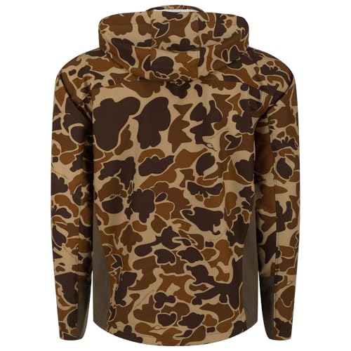 Drake Waterfowl Men's Rain Brake Lightweight Durable Adjustable Stretchy DWR Casual Sports Softshell Hooded Jacket2