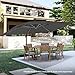 9' X 12' Cantilever Patio Umbrella Outdoor Heavy Duty Double Top Windproof Rectangle Offset Umbrellas with 360-degree Rotation for Pool Deck Backyard, Grey