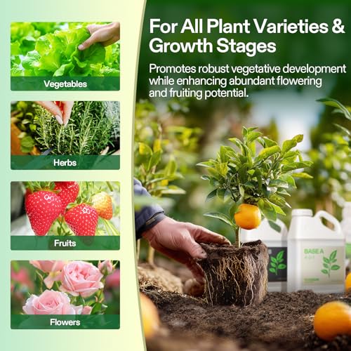 Image of VIVOSUN Liquid Nutrients Base A & B Bundle, Grow Big Hydroponic Fertilizer, Supports Vegetative and Flowering Stages for Outdoor, Indoor Plants, Best Plant Food, Set of 1 Gallon