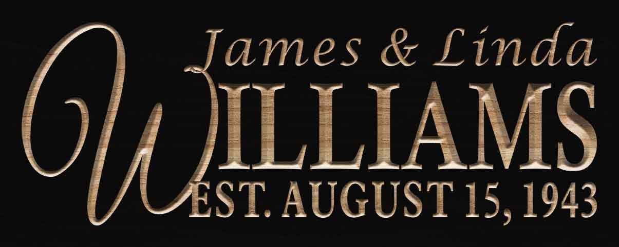 ADVPRO Personalized Family Name Sign Wedding Wall Art Rustic Home Decor Custom Carved Couples 5 Year Anniversary Wooden Signs 23 x 9.25 st18s62-wpc0001-tm-l