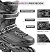 Professional Inline Skates for Women Men, COSMOID Roller Skate Blades Adult Male Female, Size 5-13，Professional Fitness Roller Skates Blades for Unisex (Black, USM10-10.5/USL10.5-11)