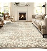 9x12 Area Rugs for Living Room Washable, Neutral Vintage Rug Large for Dining Room Bedroom Carpet...