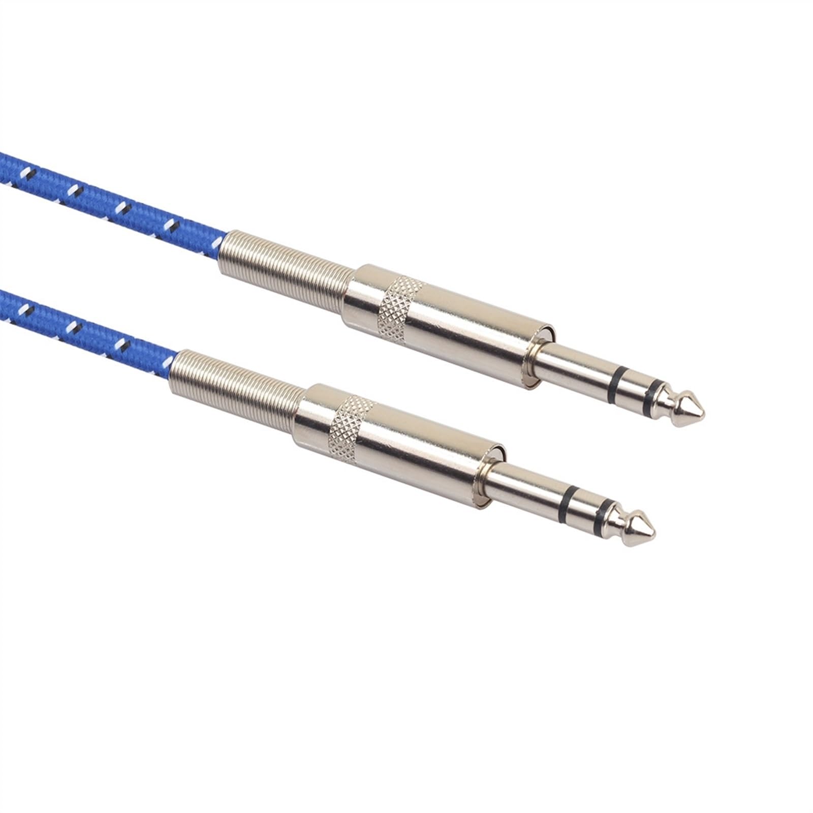 kabel audio instrumentu muzycznego Wtyczka Metalowa Niebieska Pleciona Siatka Stereo 6.35 Męski Do Męskiego Kabla Do Mikrofonu Gitary Elektrycznej(20m)