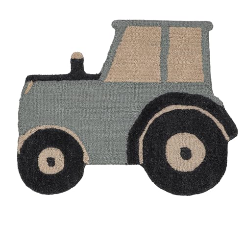 Crane Baby Tractor Nursery Accent Rugs, Handmade with 100% Wool,