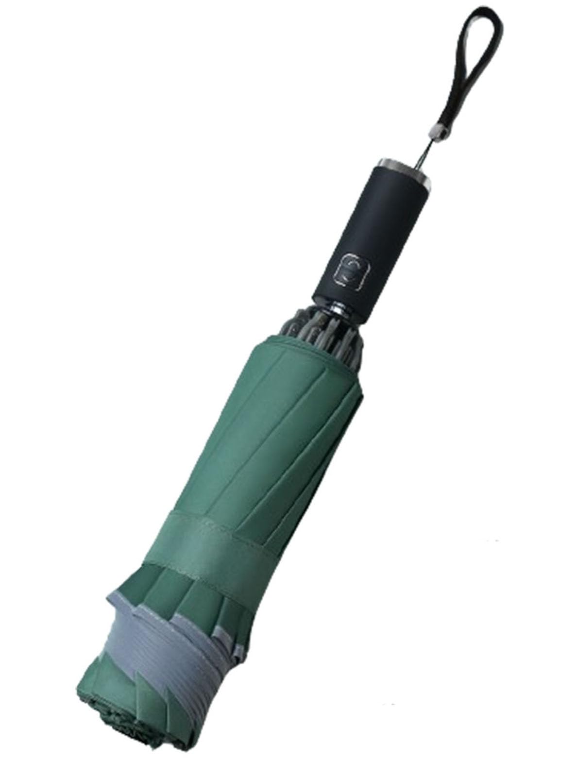 eallen Paraguas Plegable Antiviento - Paraguas Invertido Resistente Viento, Paraguas Automático Portátil Compacto De Viaje, Banda Reflectante De Seguridad