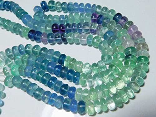 Fluorite Smooth Big Rondelle AAA de 9mm : perles de lithothérapie d'exception en fil de 22cm