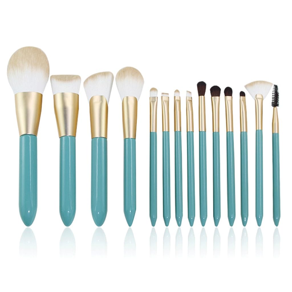 Set di pennelli for trucco 14 pezzi, set completo strumenti bellezza for ombretti in polvere