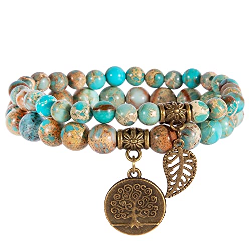 Farfume Chakra Armband Echte Steine, Echte Steine-Edelsteine...